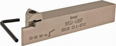 Iscar - External Thread, 0.47" Max Depth of Cut, 0.157" Min Groove Width, 6" OAL, Right Hand Indexable Grooving Cutoff Toolholder - 0.126 Seat Size, 1" Shank Height x 1" Shank Width, DG../GRIP/HGN 300. Insert Style, HELI Toolholder Style, Series Heli-Grip - Americas Industrial Supply