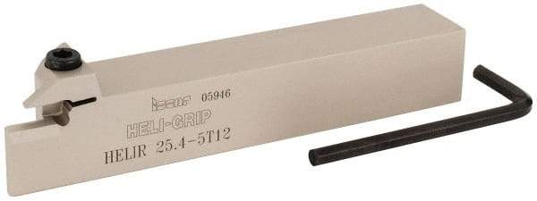 Iscar - HELI, External, Right Hand, 0.47" Max Depth of Cut, 0.197" Min Groove Width, Indexable Grooving Tool Holder - 1" Shank Height, 1" Shank Width, 6" OAL - Americas Industrial Supply