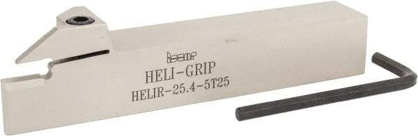 Iscar - HELI, External, Right Hand, 0.197" Min Groove Width, Indexable Grooving Tool Holder - 1" Shank Height, 1" Shank Width, 6" OAL - Americas Industrial Supply