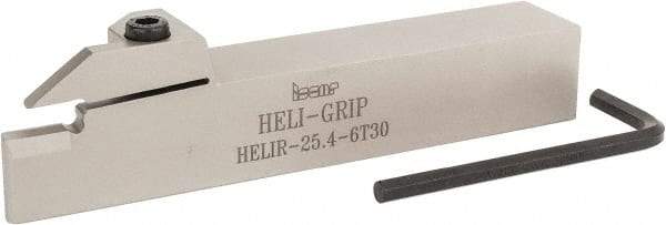 Iscar - HELI, External, Right Hand, 0.236 to 1/4" Groove Width, Indexable Grooving Tool Holder - 1" Shank Height, 1" Shank Width, 6" OAL - Americas Industrial Supply