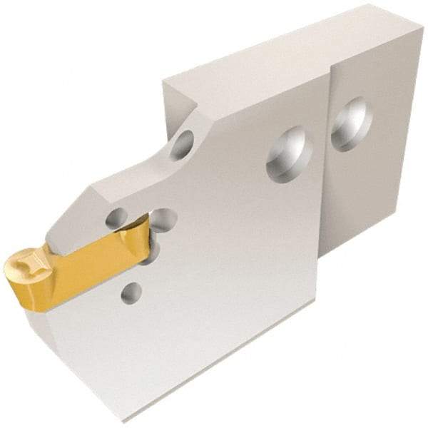 Iscar - 6mm Groove Width, 28mm Max Depth of Cut, Left Hand Cut, HFAE Indexable Grooving Blade - DGN/DGNC/DGNM-C, DGN/DGNM-J/JS/JT, DGN-UT/UA, DGN-W, GRIP, HFPR/L, HGPL Insert Style, Series Heliface - Americas Industrial Supply