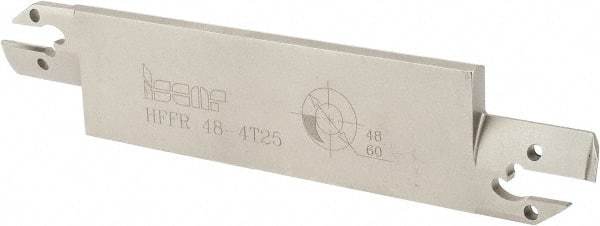 Iscar - 4mm Groove Width, 25mm Max Depth of Cut, Right Hand Cut, HFF Indexable Grooving Blade - HFPR/L 4004... Insert Style, Series Heliface - Americas Industrial Supply