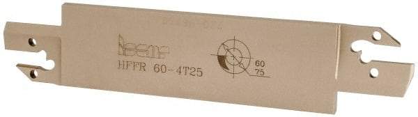 Iscar - 4mm Groove Width, 25mm Max Depth of Cut, Right Hand Cut, HFF Indexable Grooving Blade - HFPR/L 4004... Insert Style, Series Heliface - Americas Industrial Supply