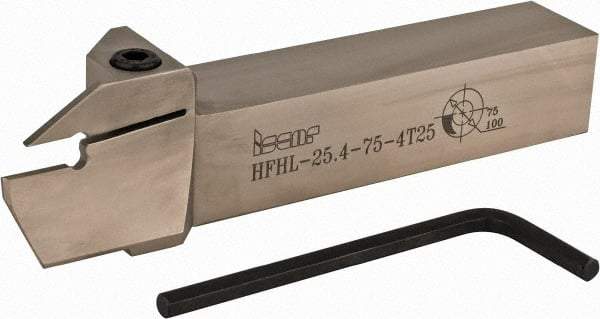 Iscar - HFH, External, Left Hand, 0.98" Max Depth of Cut, 0.157" Max Groove Width, Indexable Grooving Tool Holder - H.PL 40.. Insert Compatibility, 1" Shank Height, 1" Shank Width, 6" OAL - Americas Industrial Supply