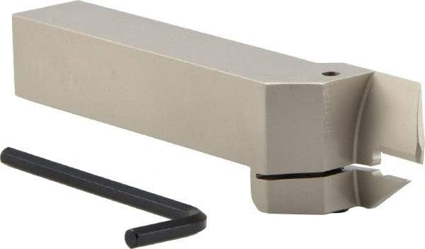 Iscar - HFH, External, Right Hand, 0.98" Max Depth of Cut, 0.157" Max Groove Width, Indexable Grooving Tool Holder - DGN 4.., GRIP 4.., HFPR 4004 Insert Compatibility, 1" Shank Height, 1" Shank Width, 6" OAL - Americas Industrial Supply
