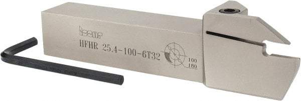 Iscar - HFH, External, Right Hand, 1.26" Max Depth of Cut, 0.236" Min Groove Width, Indexable Grooving Tool Holder - 1" Shank Height, 1" Shank Width, 6" OAL - Americas Industrial Supply