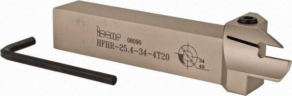 Iscar - HFH, External, Right Hand, 0.79" Max Depth of Cut, 0.157" Max Groove Width, Indexable Grooving Tool Holder - DGN 4.., GRIP 4.., HFPR 4004 Insert Compatibility, 1" Shank Height, 1" Shank Width, 6" OAL - Americas Industrial Supply