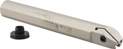 Iscar - HFI, Internal, Left Hand, 0.197" Max Depth of Cut, 0.118 to 0.236" Groove Width, Indexable Grooving Tool Holder - HFP.., HGPL Insert Compatibility, 1" Shank Width, 8" OAL, Through Coolant - Americas Industrial Supply