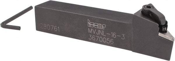 Iscar - MVJN, Left Hand Cut, 1" Shank Height x 1" Shank Width, Negative Rake Indexable Turning Toolholder - VN..33. Insert Compatibility, Series Isoturn - Americas Industrial Supply