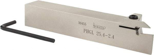 Iscar - PHG, External, Left Hand, 0.67" Max Depth of Cut, 3/32 to 1/8" Groove Width, Indexable Grooving Tool Holder - GDMW 2.4 Insert Compatibility, 1" Shank Height, 1" Shank Width, 6" OAL - Americas Industrial Supply