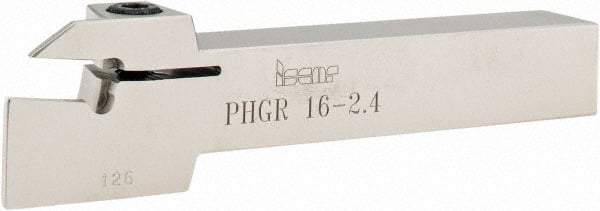 Iscar - PHG, External, Right Hand, 17mm Max Depth of Cut, 2.4 to 3.18mm Groove Width, Indexable Grooving Tool Holder - GDMW 2.4 Insert Compatibility, 16mm Shank Height, 16mm Shank Width, 110mm OAL - Americas Industrial Supply