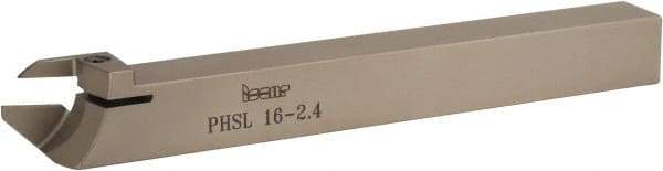 Iscar - PHS, External, Left Hand, 5/8" Max Depth of Cut, 3/32 to 1/8" Groove Width, Indexable Grooving Tool Holder - GDMW 2.4 Insert Compatibility, 0.63" Shank Height, 0.63" Shank Width, 5.9" OAL - Americas Industrial Supply