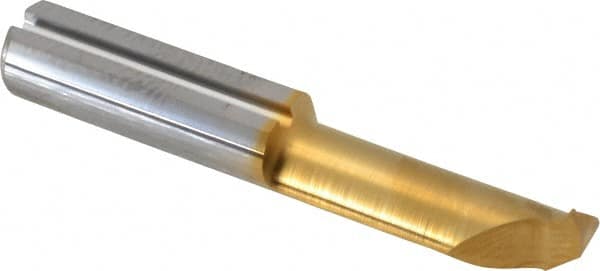 Iscar - 14mm Cutting Depth, 5mm Diam, Internal Thread, Solid Carbide, Single Point Threading Tool - TiN Finish, 30mm OAL, 5mm Shank Diam, 1.9mm Projection from Center, 1mm Max Pitch, 60° Profile Angle - Exact Industrial Supply