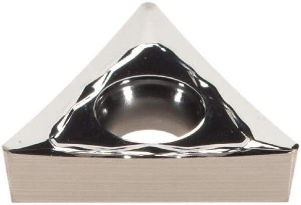 Iscar - TCGT2-1 AS Grade IC20 Carbide Turning Insert - Uncoated, 60° Triangle, 1/4" Inscr Circle, 3/32" Thick, 1/64" Corner Radius - Americas Industrial Supply