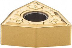 Iscar - WNMG3-1 SF Grade IC570 Carbide Turning Insert - TiCN/TiN Finish, 80° Trigon, 3/8" Inscr Circle, 5/32" Thick, 1/64" Corner Radius - Americas Industrial Supply