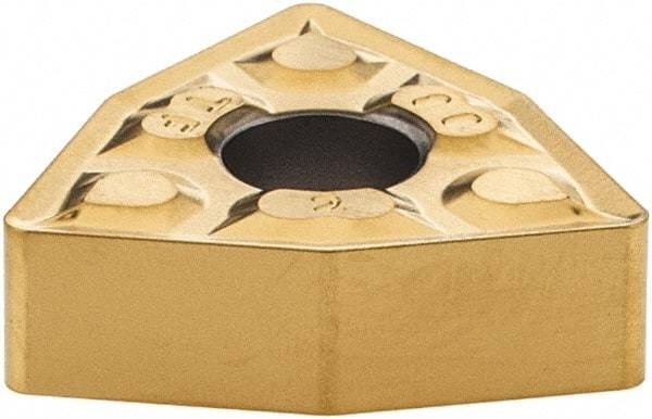 Iscar - WNMG432 TF Grade IC507 Carbide Turning Insert - TiCN/TiN Finish, 80° Trigon, 1/2" Inscr Circle, 3/16" Thick, 1/32" Corner Radius - Americas Industrial Supply