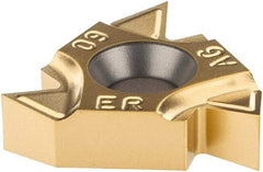 Iscar - 16ER External Right Hand 48-8 Partial Profile 60° Laydown Threading Insert - Grade IC508, TiCN/TiN Coated Carbide, 9.53mm Inscribed Circle - Americas Industrial Supply