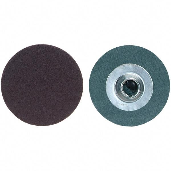 Merit Abrasives - 1-1/2" Disc Diam, 80 Grit, Aluminum Oxide Quick Change Disc - Type S Attaching System, Coated, Medium Grade, 30,000 RPM, R228 Series - Americas Industrial Supply