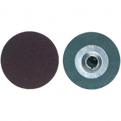Merit Abrasives - 1-1/2" Disc Diam, 80 Grit, Aluminum Oxide Quick Change Disc - Type S Attaching System, Coated, Medium Grade, 30,000 RPM, R228 Series - Americas Industrial Supply