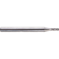 ‎.120″ Dia. - 1-1/2″ OAL - Solid CBD - Bright - Ball Nose-SE EM - 4 FL Series/List #5919 - Exact Industrial Supply