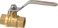 Value Collection - 1/2" Pipe, Full Port, Brass UL Listed Ball Valve - Inline - Two Way Flow, FNPT x FNPT Ends, Lever Handle, 600 WOG, 150 WSP - Americas Industrial Supply