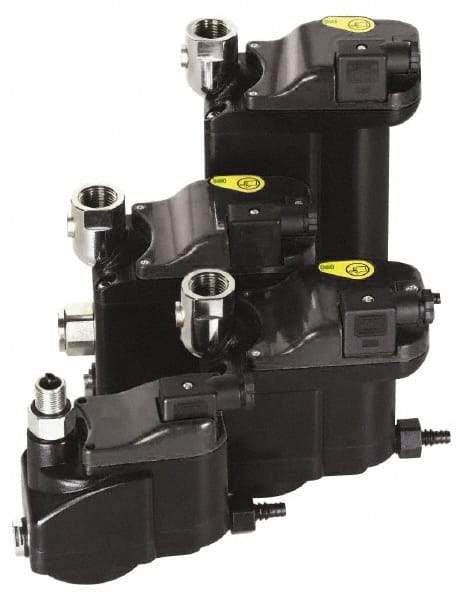 Domnick Hunter - 1/2" Inlet, Zero Air-Loss Level Sensing Condensate Drain - 1/8" NPT Outlet, 3 to 232 psi, 3,532 CFM Receiver Compressor, 7,063" CFM Refrigerated Dryer - Americas Industrial Supply