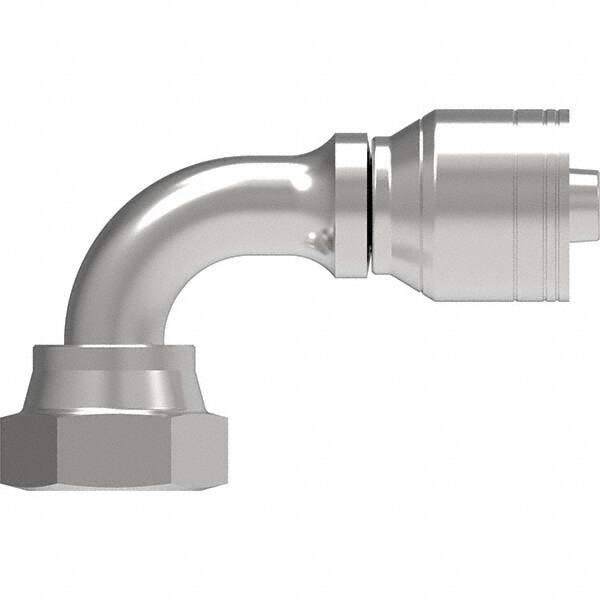 Eaton - Hydraulic Hose Fittings & Couplings Type: Female ORS Swivel Short Drop 90 Elbow Hose Diameter: 1 (Inch) - Americas Industrial Supply