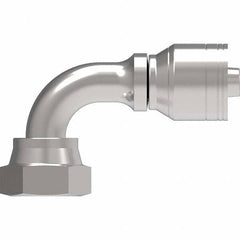 Eaton - Hydraulic Hose Fittings & Couplings Type: Female ORS Swivel Short Drop 90 Elbow Hose Diameter: 1 (Inch) - Americas Industrial Supply