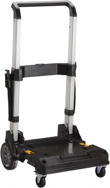 DeWALT - 200 Lb Capacity 12-3/4" OAH Trolley - Telescopic 3-Position Aluminum Handle, Metal, 2 Rigid, 2 Swivel Wheels - Americas Industrial Supply