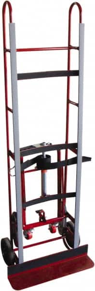 PRO-SOURCE - 1,200 Lb Capacity 72-3/4" OAH Vending Truck - 5-1/4 x 24" Base Plate, Steel Handle, Steel, Mold-On Rubber Wheels - Americas Industrial Supply
