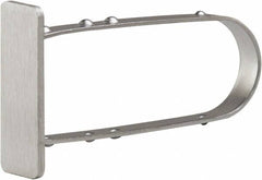 ECONOCO - 3/4" Wide, Open Shelving Accessory/Component - Steel, Satin Chrome Finish, 2" Long, Use with 1/2" x 1-1/2" Rectangular Tubing - Americas Industrial Supply