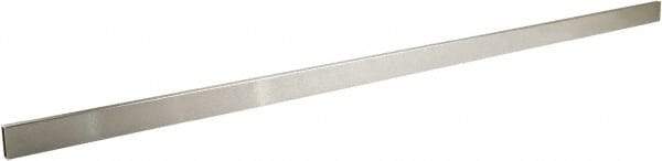 ECONOCO - 1/2" Wide, 1-1/2 High, Open Shelving Accessory/Component - Steel, Satin Chrome Finish, 48" Long, Use with 1-1/4" Hangrail Brackets - Americas Industrial Supply
