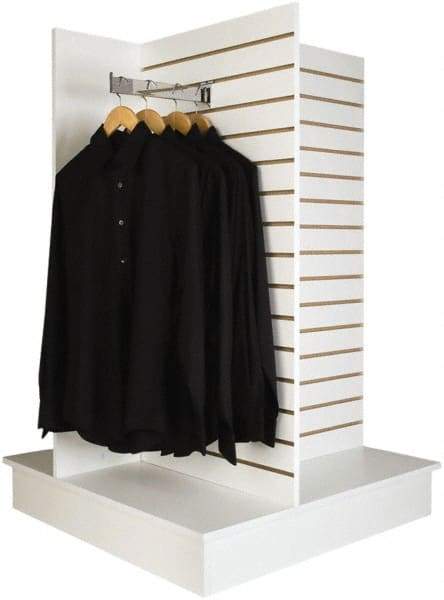 ECONOCO - 36" Wide, 54 High, Open Shelving Accessory/Component - Melanime Density Fiberboard, 36" Deep, Use with Slatwall Accessories - Americas Industrial Supply