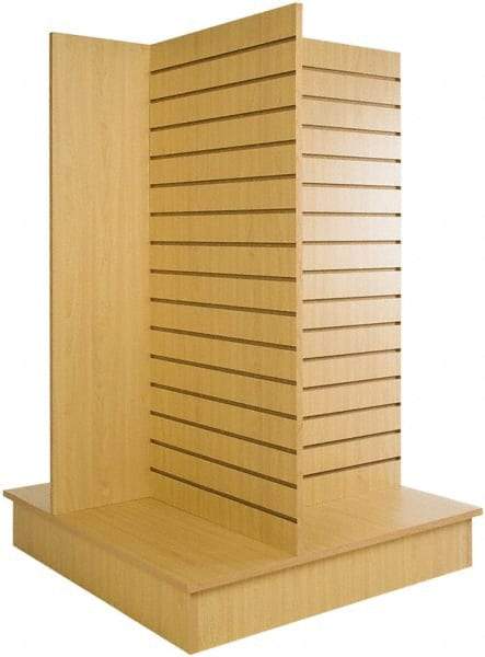 ECONOCO - 36" Wide, 54 High, Open Shelving Accessory/Component - Melanime Density Fiberboard, 36" Deep, Use with Slatwall Accessories - Americas Industrial Supply