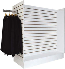 ECONOCO - 49-1/4" Wide, 54 High, Open Shelving Accessory/Component - Melanime Density Fiberboard, 24" Deep, Use with Slatwall Accessories - Americas Industrial Supply