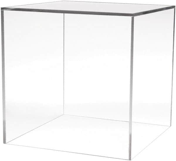 ECONOCO - 12" High x 12" Wide x 12" Deep, Display Cube Plastic Shelving - Clear - Americas Industrial Supply