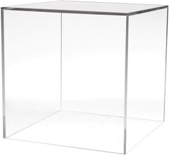 ECONOCO - 12" High x 12" Wide x 12" Deep, Display Cube Plastic Shelving - Clear - Americas Industrial Supply
