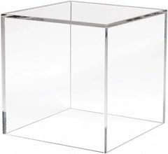 ECONOCO - 8" High x 8" Wide x 8" Deep, Display Cube Plastic Shelving - Clear - Americas Industrial Supply