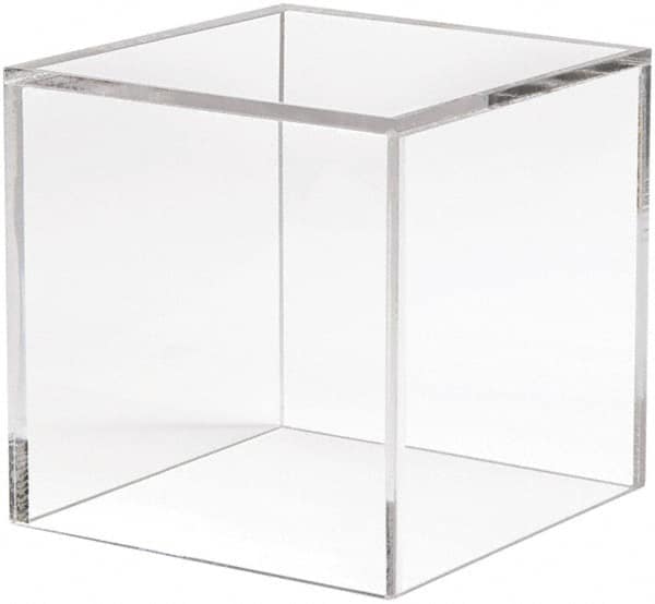 ECONOCO - 6" High x 6" Wide x 6" Deep, Display Cube Plastic Shelving - Clear - Americas Industrial Supply