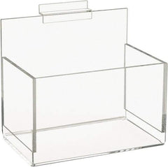 ECONOCO - 5" Deep, Clear Acrylic Slatwall Bin - 7" High x 8" Wide x 5" Long - Americas Industrial Supply