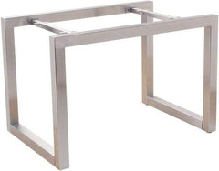 ECONOCO - 36" Long x 24" Wide x 24" High Stationary Display Table Frame - Satin Chrome, Steel Frame - Americas Industrial Supply