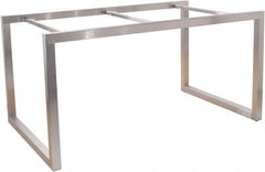 ECONOCO - 60" Long x 36" Wide x 30" High Stationary Display Table Frame - Satin Chrome, Steel Frame - Americas Industrial Supply