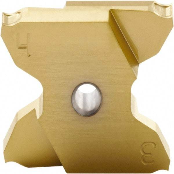 Seco - 2503010X4GKR Grade TGH1050, 0.06" Cutting Width Carbide Grooving Insert - 0.256" Max Depth of Cut, Right Hand, 0.1mm Corner Radius - Americas Industrial Supply