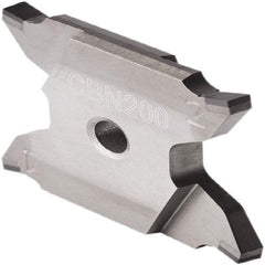Seco - 2503015X4GKL Grade CBN200, 0.08" Cutting Width PCBN Grooving Insert - 0.256" Max Depth of Cut, Left Hand, 0.15mm Corner Radius - Americas Industrial Supply