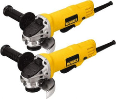 DeWALT - 4-1/2" Wheel Diam, 12,000 RPM, Corded Angle & Disc Grinder - 5/8-11 Spindle, 120 Volts, 7.5 Amps - Americas Industrial Supply