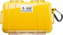 Pelican Products, Inc. - 5-1/16" Wide x 2-1/8" High, Clamshell Hard Case - Clear/Yellow, Polycarbonate - Americas Industrial Supply