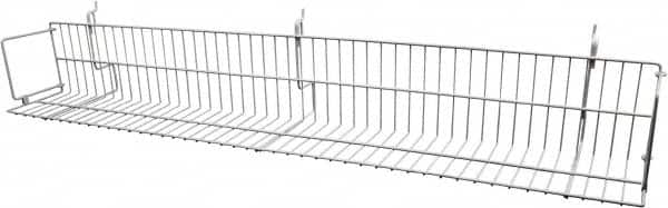 ECONOCO - 6-1/2 High, Open Shelving Accessory/Component - Steel, Epoxy Finish, 47-1/2" Long, Use with Slatwall, Gridwall or Slotted Standard Brackets - Americas Industrial Supply