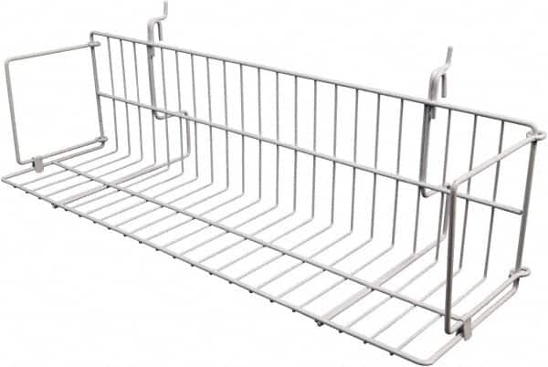 ECONOCO - 6-1/2 High, Open Shelving Accessory/Component - Steel, Epoxy Finish, 23-1/2" Long, Use with Slatwall, Gridwall or Slotted Standard Brackets - Americas Industrial Supply