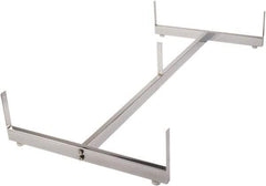 ECONOCO - 24-1/2" Wide, Open Shelving Accessory/Component - Steel, Chrome Finish, 49-1/2" Long, Use with Grid Panels - Americas Industrial Supply