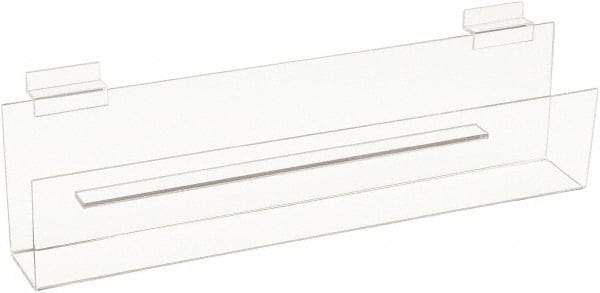 ECONOCO - 16" Wide x 2" Deep x 4" High, Acrylic Greeting Card Shelf - Clear - Americas Industrial Supply